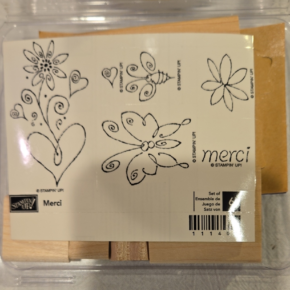 Stampin' Up! Merci Rubber Stamp Set - NEW